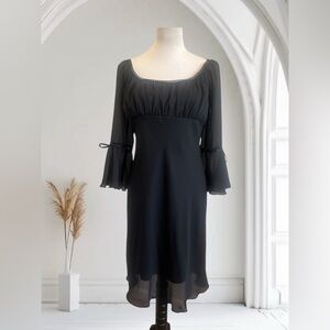 City Triangles Black Cocktail Dress with Square Neck